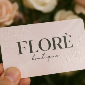 Flower Boutique card design
